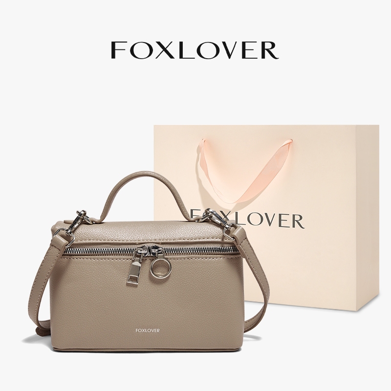 FOXLOVER กระเป๋าสะพายข้าง  กระเป๋าถือซิปยอดนิยม  ของผู้หญิงรุ่นใหม่  สายปรับได้