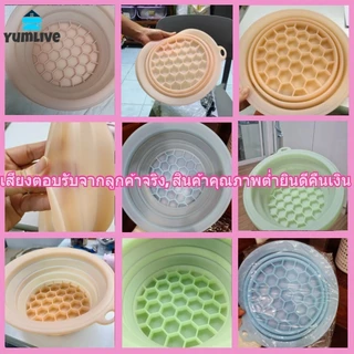 ชามใส่น้ำแข็งแบบพับได้นี้ทำจากซิลิโคนเนื้อนุ่ม ไม่มีกลิ่น ใช้งานได้หลากหลาย สามารถแขวนได้ และมีความจุ 2400 มล.