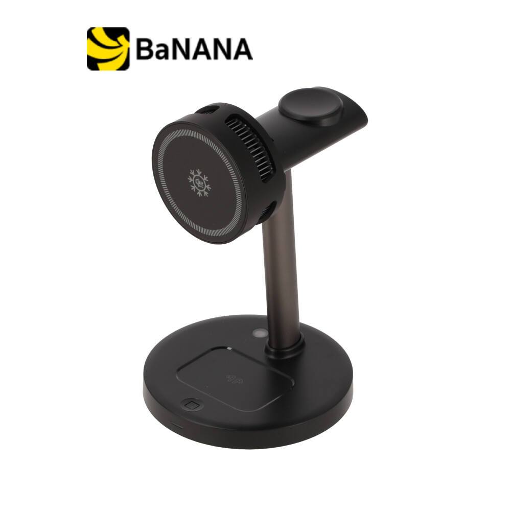 ที่ชาร์จไร้สาย TECHPRO 3 in 1 Magnetic with Cooling Stand Black by Banana IT