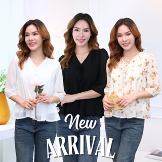 เสื้อสวย ผ้าชีฟองเนื้อทราย ซูซี่ ใส่สบาย แบรนด์ Bluecherry ม…