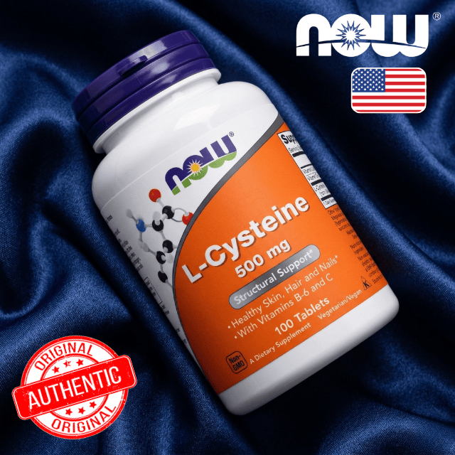 NOW แอล-ซิสเทอีน / L-Cysteine 500 MG w/ Vitamin C & B-6 100 Tablets [0077]