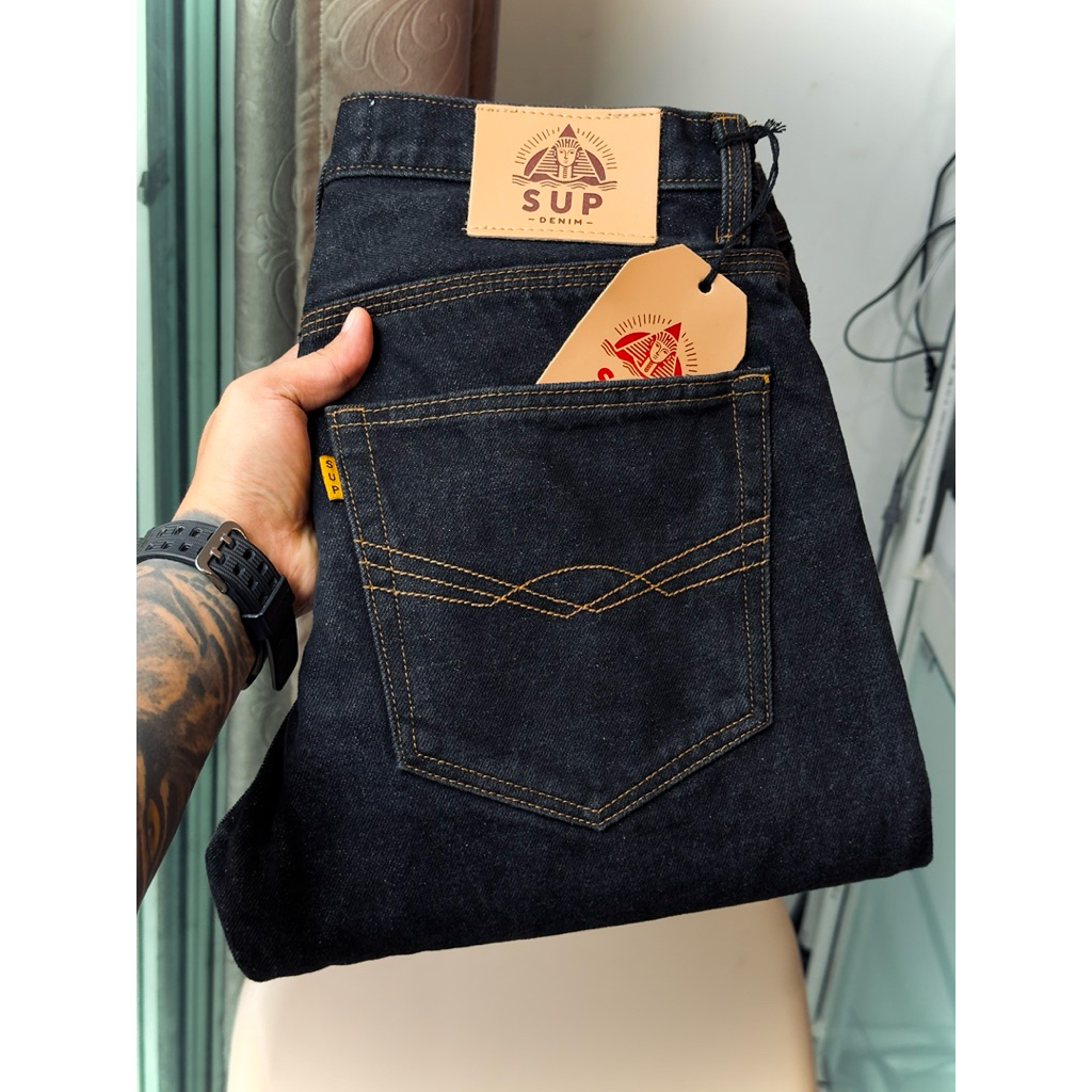 New Sup Denim มิดไนท์ กระบอกกลาง