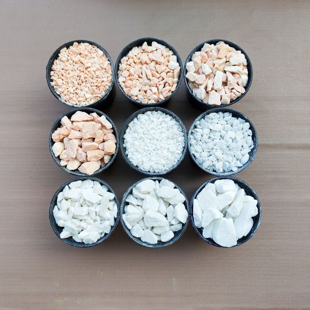 หินโรยสีขาว สีชมพู สีเทา  หินโรยกระถางต้นไม้ หินตู้ปลา (200g., 500g., 1 kg.)