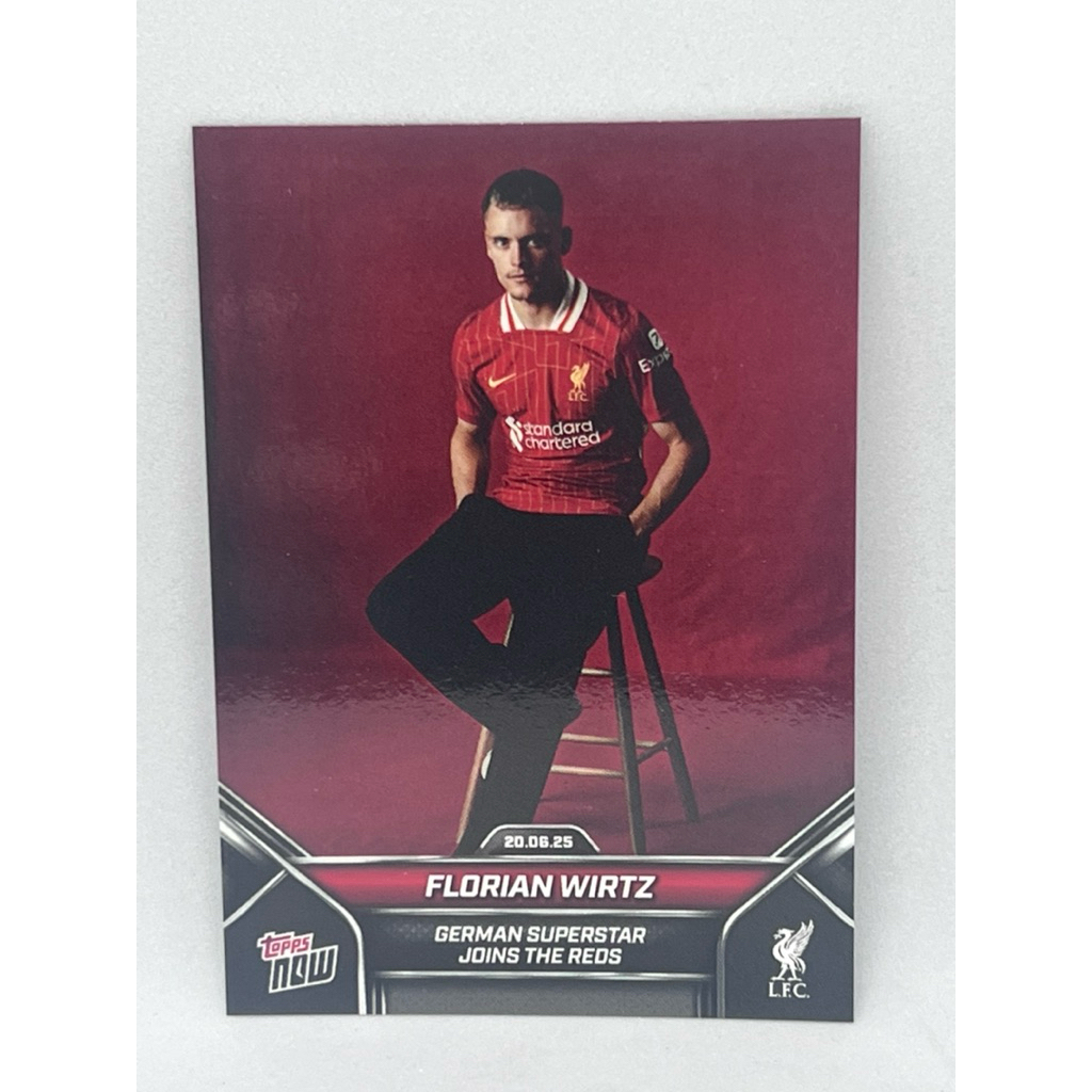 การ์ดฟุตบอล Topps Now 2025 Florian Wirtz Liverpool #001