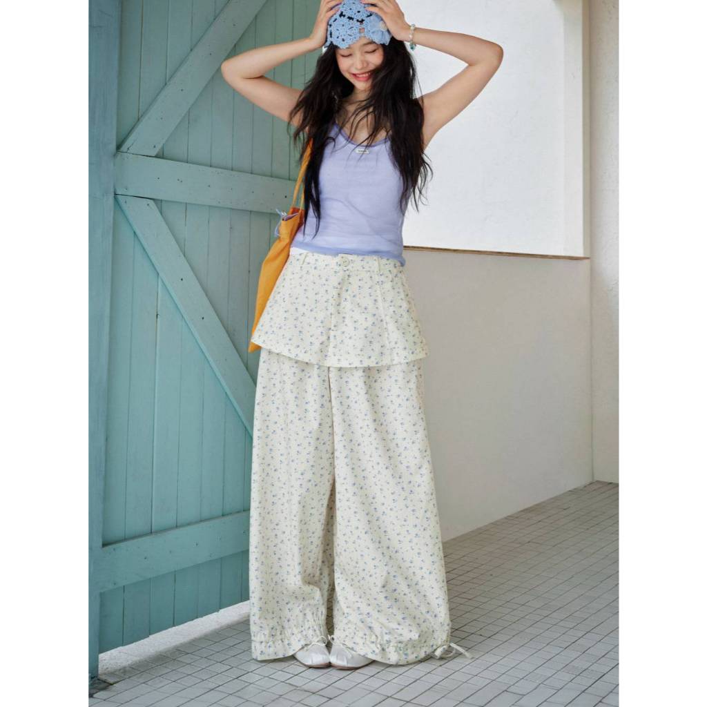 [Preorder] KUOSE : Layered Skirt Pants