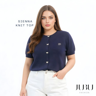 Sienna Knit Top เสื้อไหมพรมแขนสั้น สาวอวบ แฟชั่นเกาหลี มินิม…