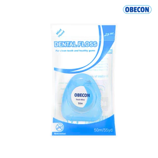 ไหมขัดฟัน OBECON White Dental Floss กลิ่นรสมิ้นท์ 50 เมตร สีขาว 1 ชิ้น