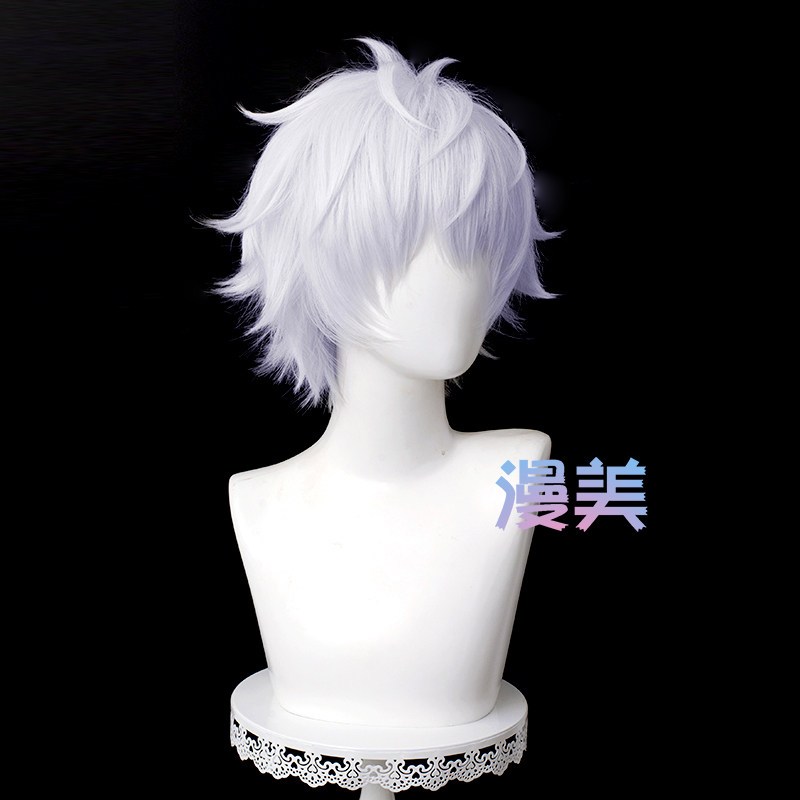จัดส่งวันเดียวกรุงเทพ | Jujutsu Kaisen Satoru Gojo Cosplay Wig Gojo Satoru 32cm Loose Hair Version วิกผมคอสเพลย์ ราคา ถูกที่สุด ดีลบีเคเค แกลเลอรีภาพที่ 2