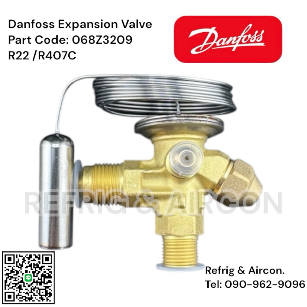 Danfoss Expansion Valve TE2, Model: 068Z3209 ,น้ำยาR-22,R-407,เอ็กแปน