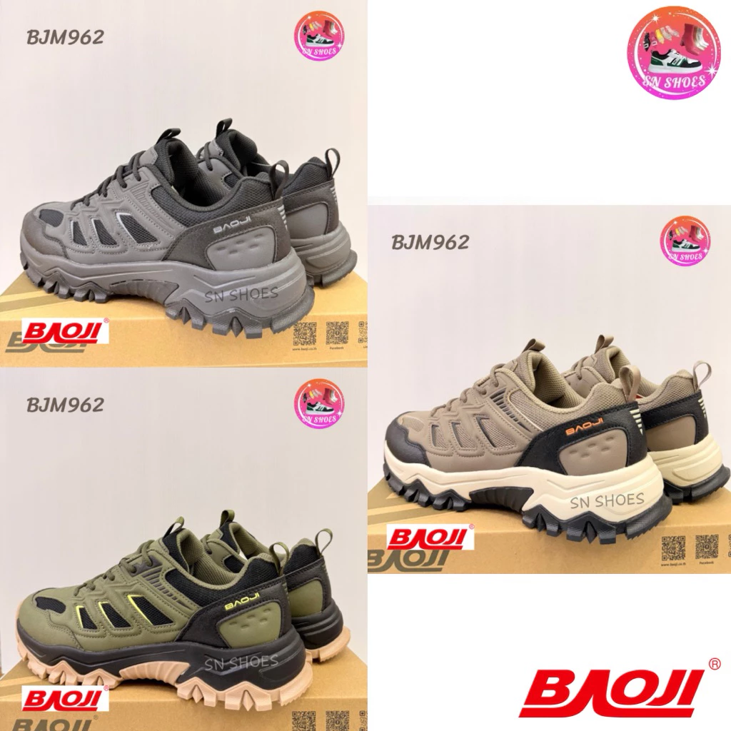 รองเท้าผ้าใบ BAOJI เเท้100% BJM 962 รองเท้าผ้าใบผู้ชาย ไซร้ 41-45