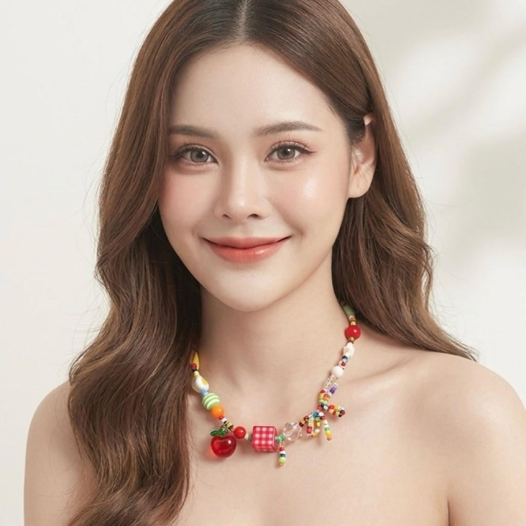 สร้อยคอ Y2K สร้อยคอลูกปัด สร้อยคอแฟนตาซี