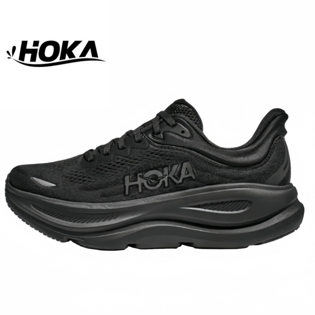 HOKA ONE ONE Bondi 9ดำ \#1 รองเท้ากีฬา รองเท้าวิ่ง ของแท้ 100% แฟชั่น
