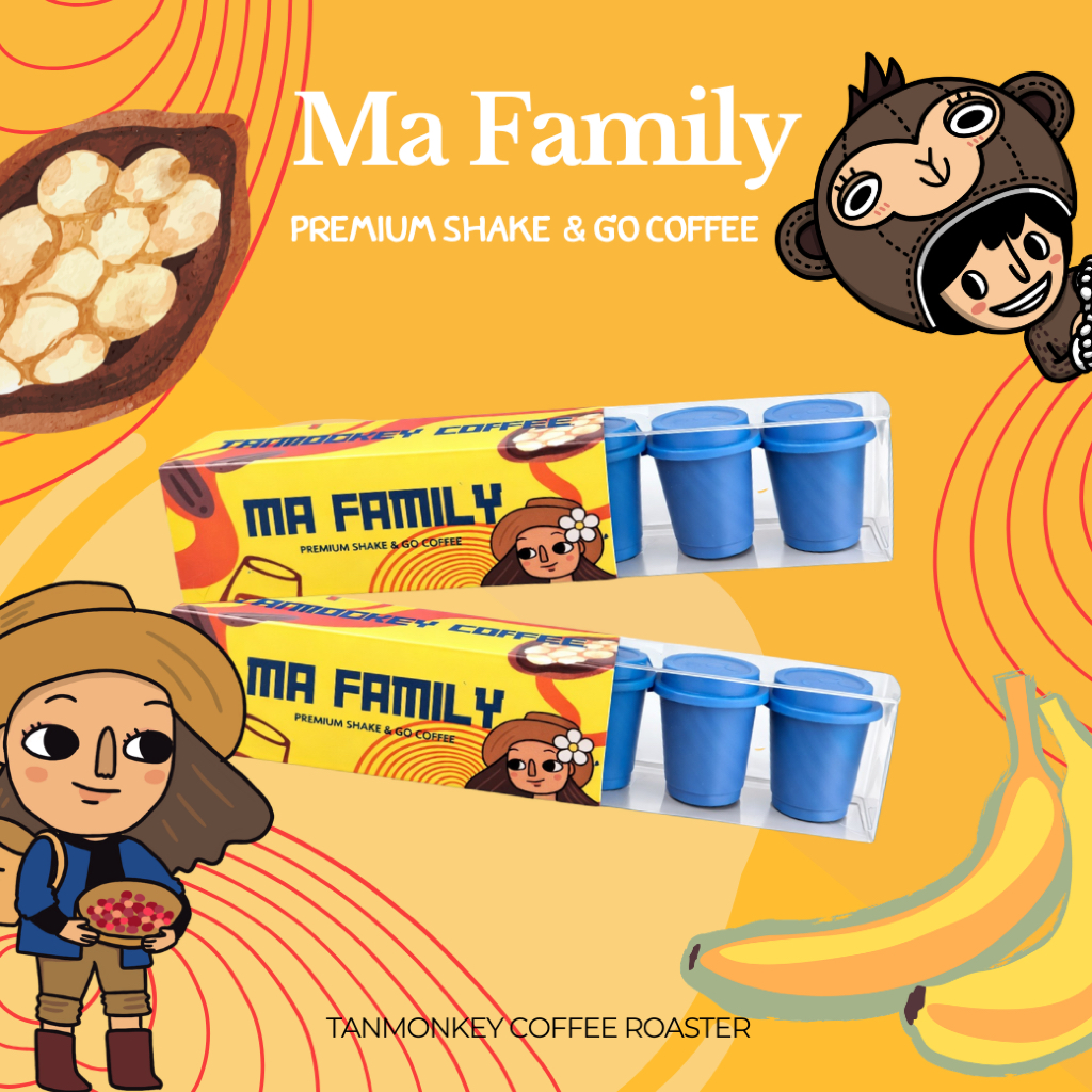 Tanmonkey Shake & Go Ma Family กาแฟฟรีซดราย Specialty Cold Brew Freeze Dried Coffee