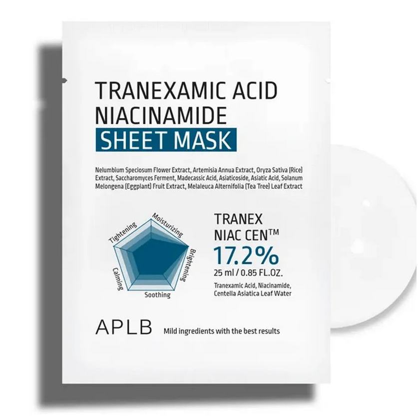 Tranexamic Acid Niaciamide Sheet Mask 5ml 1 amp ทักแชทก่อนสั่ง