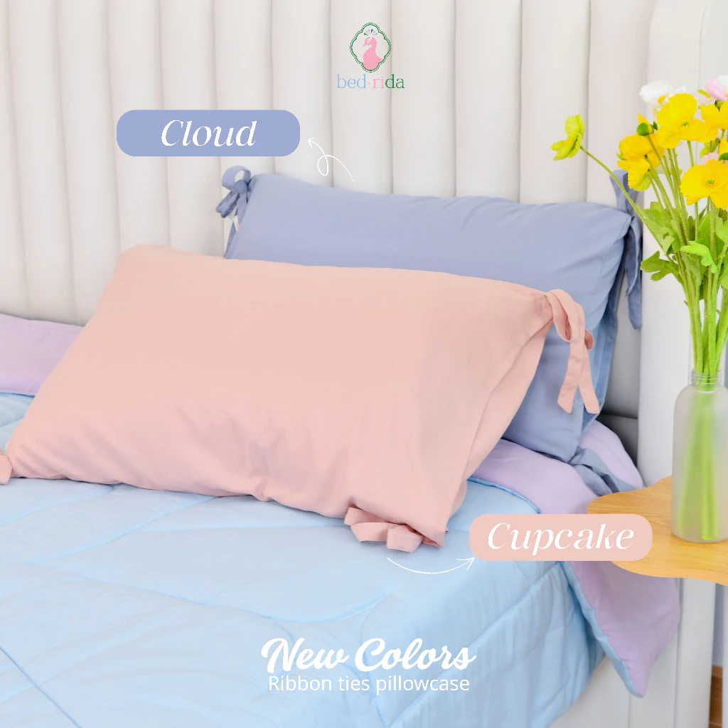 BEDRIDA ปลอกหมอนหนุนผูกโบว์ 20 x 30 นิ้ว สีพาสเทลสุดน่ารัก thumbnail 6
