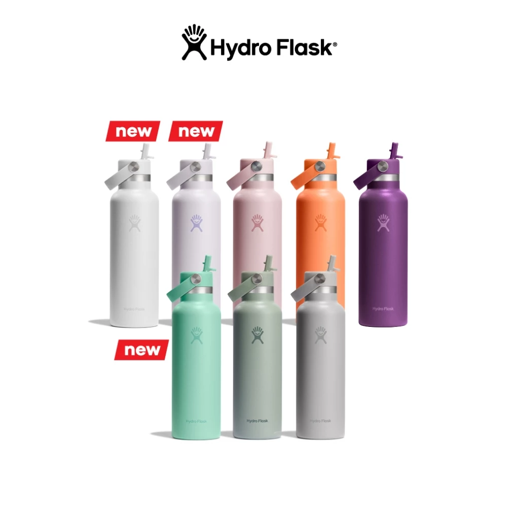 HYDRO FLASK STANDARD MOUTH WITH FLEX STRAW CAP 21 OZ กระติกน้ำสูญญากาศ เก็บอุณหภูมิ เก็บความร้อน เก็บความเย็น