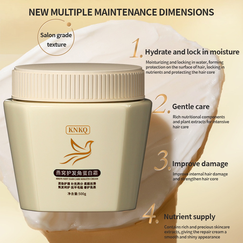 Caviar Hair Treatment Mask 500ml บำรุงล้ำลึก ซ่อมแซมผมเสีย ชี้ฟู ผมนุ่มสลวย ยืดตรง ออร์แกนิก รีแพร์ ครีมนวดผม ราคา ถูกที่สุด ดีลบีเคเค แกลเลอรีภาพที่ 3