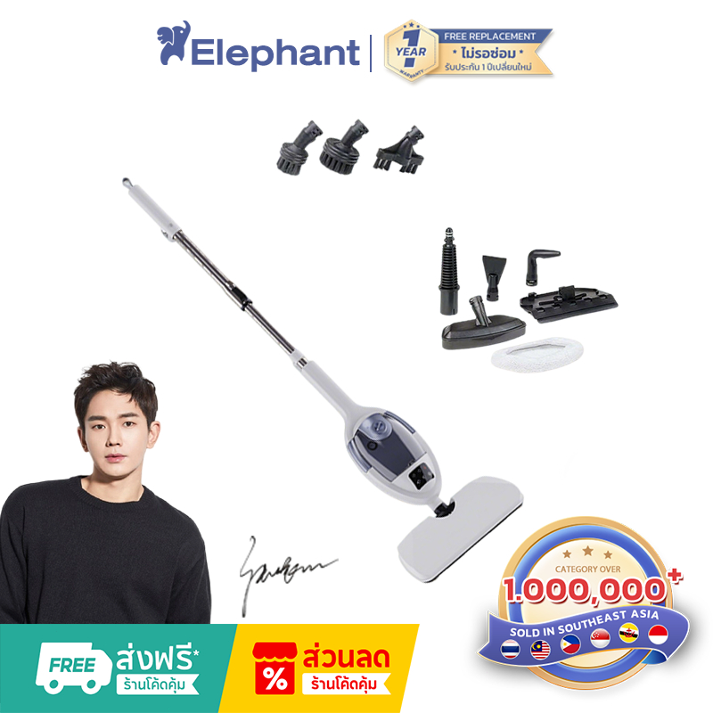 เครื่องถูไอน้ำ เครื่องถูพื้นการปนเปื้อนอุณหภูมิสูงแปรงทําความสะอาดลึกซับไอน้ําไฟฟ้า เครื่องดูดฝุ่นในครัวเรือน steam mop