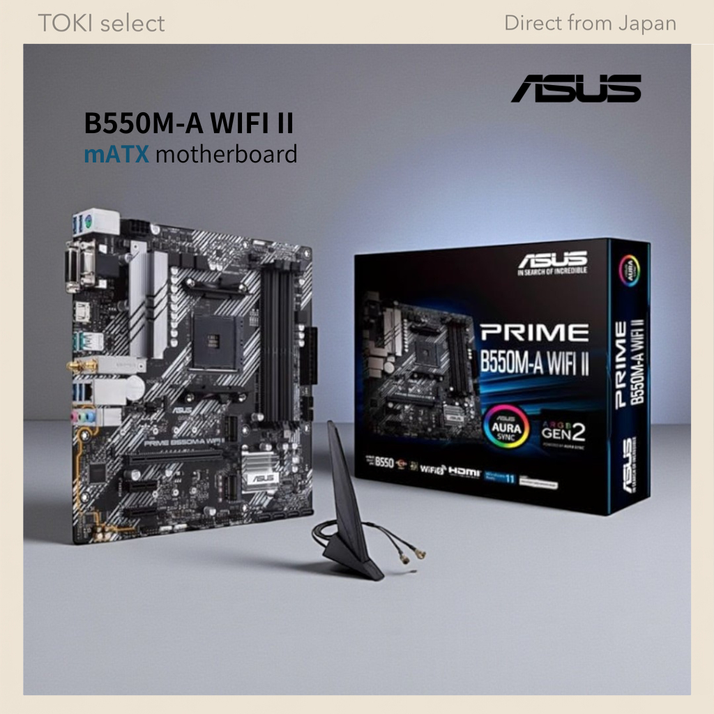 ASUS PRIME B550M-A WIFI II mATX Motherboard for AMD Ryzen 5000 Series AM4