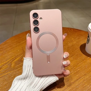 Magnetic Metallic สีเคสโทรศัพท์สําหรับ Samsung A57 A37 A07 A17 A06 A56 A36 A26 A16 A55 A35 A15 A54 A05S S26 Ultra S24 FE