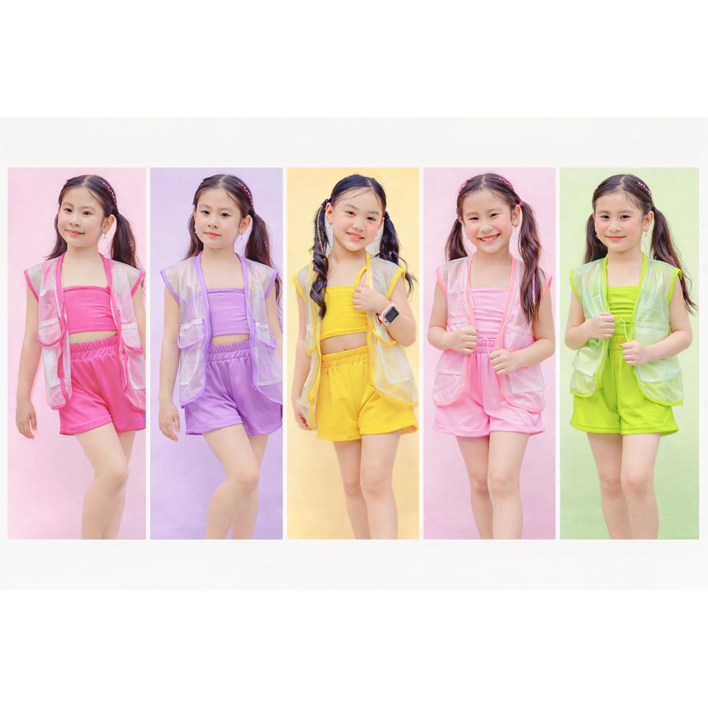 ชุดสงกรานต์เด็ก สีสันสดใส สุดจี๊ด