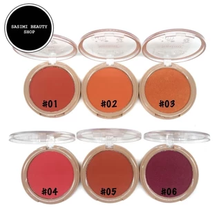 Sasimi Colors Blusher Palette พาเลทบลัชออน สีสันสดใส แมทต์และชิมเมอร์ 6สี