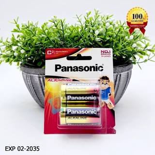 Lot ใหม่!!! Panasonic ถ่านอัลคาไลน์ ขนาด C 1.5 โวลต์ LR14T/2B Exp: 02-2035
