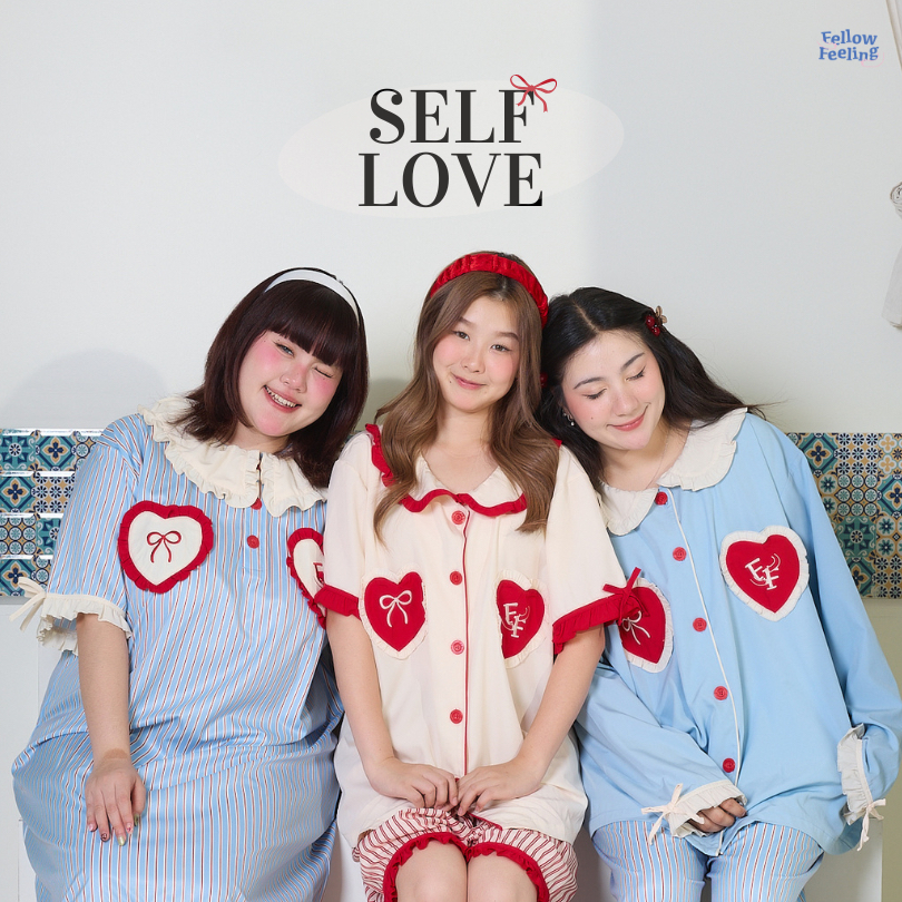 [Self Love Bedtime Celebration] ชุดนอน FellowFeeling | ผ้าไหมอิตาลี นุ่ม เบาสบาย ระบายอากาศ (มี 3 แบบ) – โปรปัง