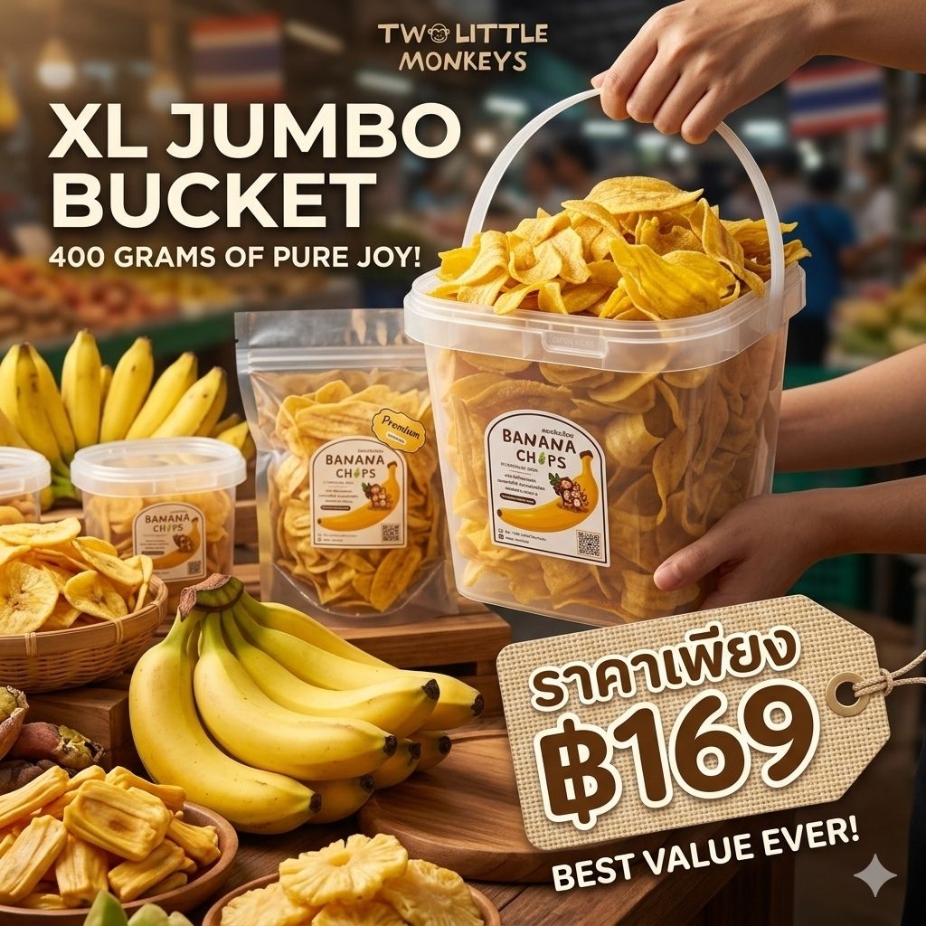 “ พกความอุ่นใจ อิ่มท้องทุกสถานการณ์” XL JUMBO BUCKET 400g. 
🚩 169.-