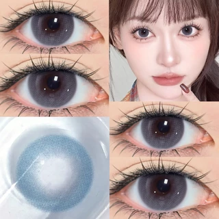 [📢FDA-approved❗ ]【ซื้อ1คู่แถม ลิปสติก💋】Midroo เลนส์บิ๊กอายน่ารัก ขยายรูม่านตา Bunny Pink/Blue/Brown-14.5MM รายเดือน