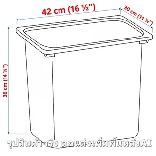IKEA TROFAST กล่องเก็บของ ใหญ่42x30x23 ซม. เล็ก42x30x10 ซม. กล่องและฝาปิด