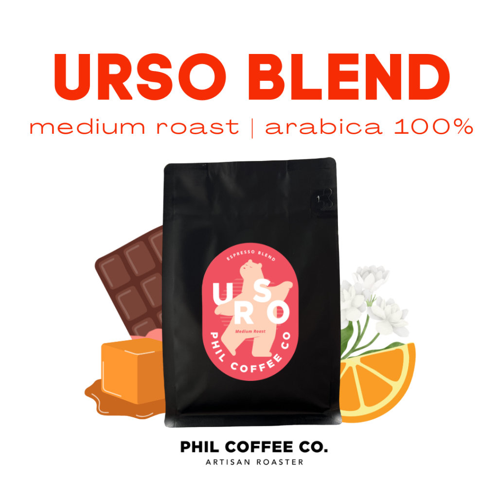 เมล็ดกาแฟคั่วกลาง Urso Coffee 200g ( Medium Roast ) อาราบิก้า 100%