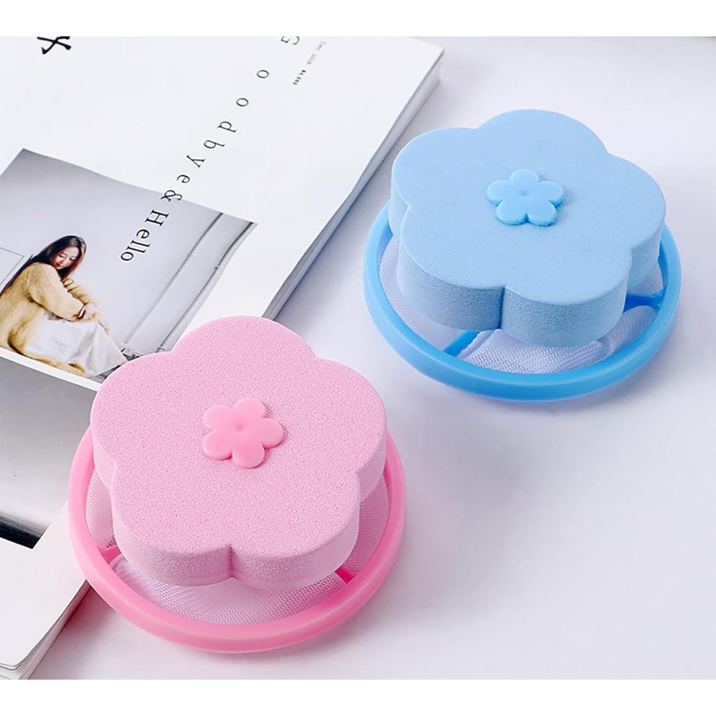 Miki HP ที่ดักเศษ สิ่งสกปรกในเครื่องซักผ้า ดักเศษเส้นผม ข่นสัตว์หรือ สิ่งสกปรกต่างๆ รูปดอกไม้