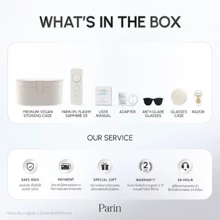 [NEW] PARIN IPL FLASHY SAPPHIRE S5 – เครื่องกำจัดขน ไม่จำกัดซอต โหมด Sapphire เย็น 3°C รับประกัน 2 ปี