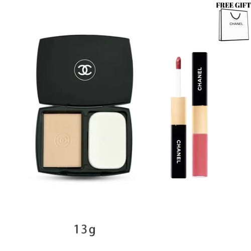 CHANEL Ultra Le Teint Compact + Le Rouge Duo Ultra Tenue เซ็ต Chanel แป้ง Chanel + ลิป Chanel ของแท้