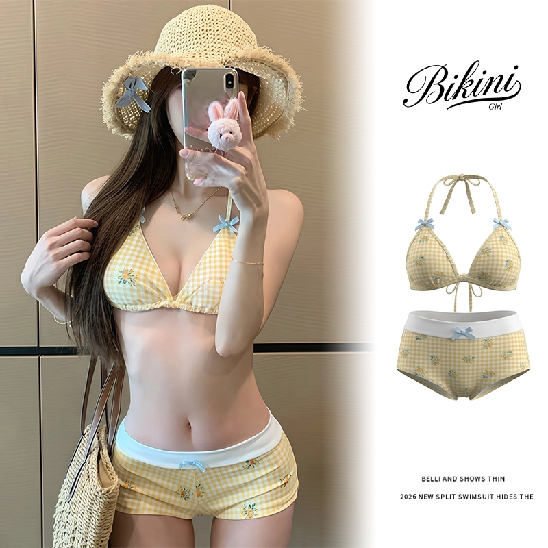 Victoria's Sunshine ชุดว่ายน้ำบิกินี่ ทูพีช bikini set เที่ยวทะเล ใหม่ เปิดหลัง#0962