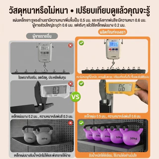 Bmzarชั้ นวางเหล็ก Pegboard แผ่นเจาะรู กันน้ำและกันสนิม ชั้นวางแบบปรับได้ แข็งแรงทนทาน รับน้ำหนักได้มากเป็นพิเศษ