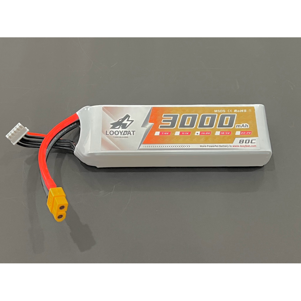 LOOYBAT Lipo 4s 14.8V 3000mAh 80c