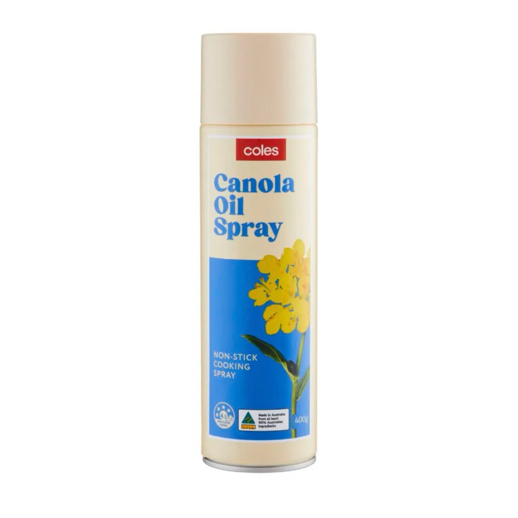 Coles Canola Oil Spray 400g โคลส์น้ำมันเรพซีดผ่านกรรมวิธีแบบสเปรย์ คาโนล่าออยส์สเปรย์