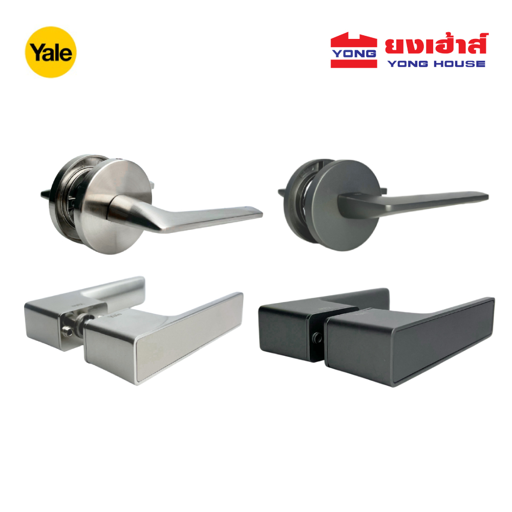 YALE มือจับก้านโยก Mortise Lock AL002BLK AL003BLK สีดำ AL002GG AL003GG สีเทา AL002SN AL003SN สีนิกเกิล ทั่วไป ห้องน้ำ