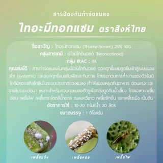 ไทอะมีทอกแซม ตราสิงห์อินเตอร์เทรด (ไทอะมีทอกแซม 25% WG) 1 กิโลกรัม