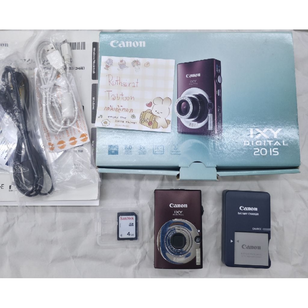 รุ่นคุณลิซ่า ใน MV 🌈 กล้องดิจิตอล Canon IXY 20is (ixus80is) สีน้ำตาล พร้อมกล่อง
