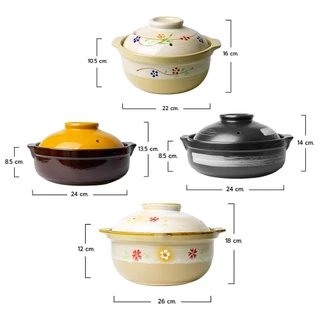 RRS หม้อดินเผา ญี่ปุ่น หม้อนาเบะ ขนาด 22/24/26 cm.