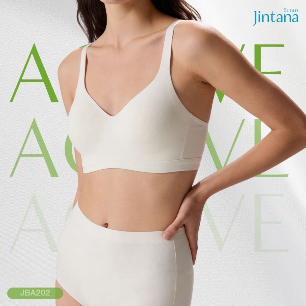 (สินค้าขายดี)Jintana สปอร์ตบรา ไม่มีโครง รุ่น Active รหัส JBA202 ใส่สบาย กระชับ ระบายอากาศดี กระชับทุกการเคลื่อนไหว