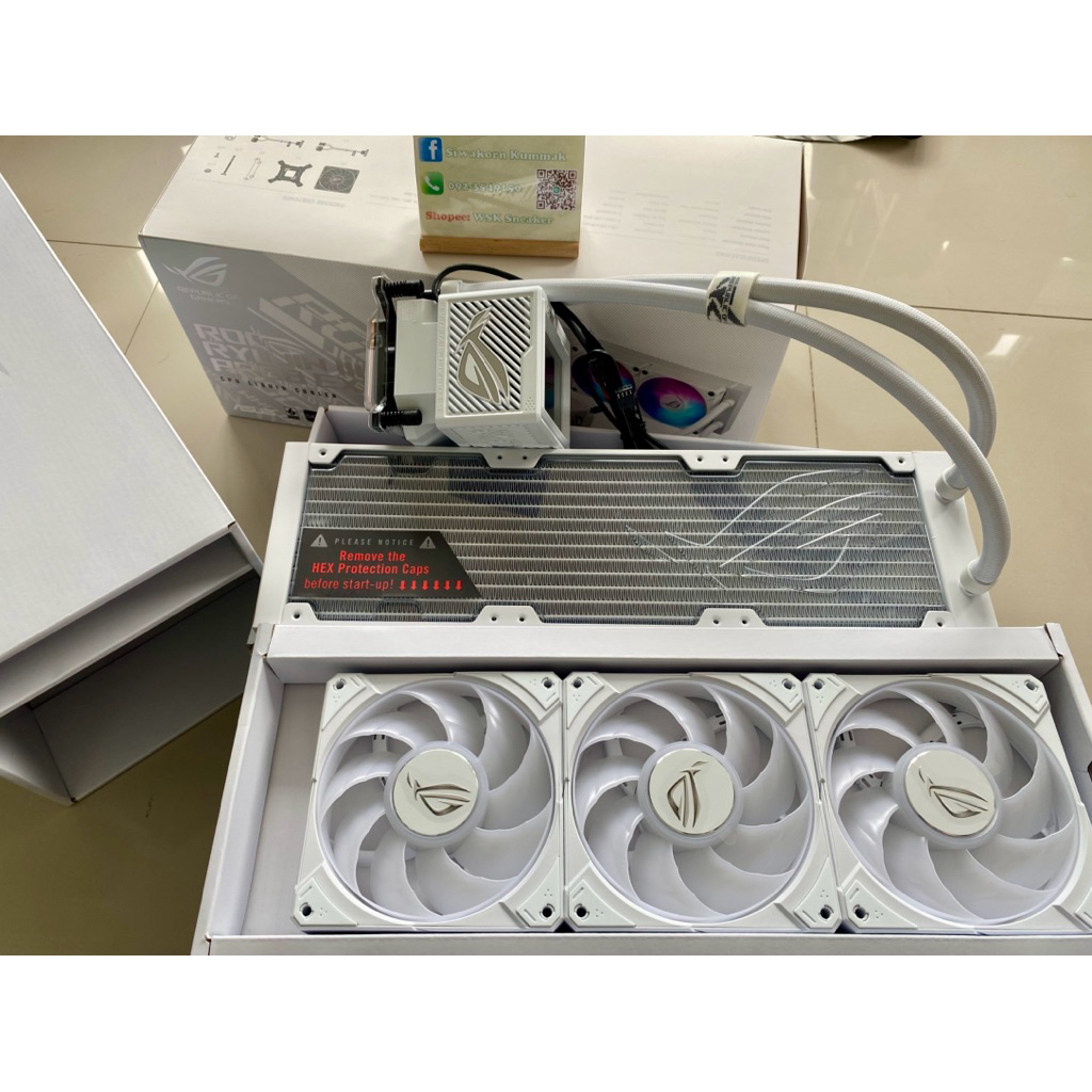 CPU LIQUID COOLER (ระบบระบายความร้อนด้วยน้ำ) ASUS ROG RYUJIN III 360 ARGB EXTREME WHITE EDITION