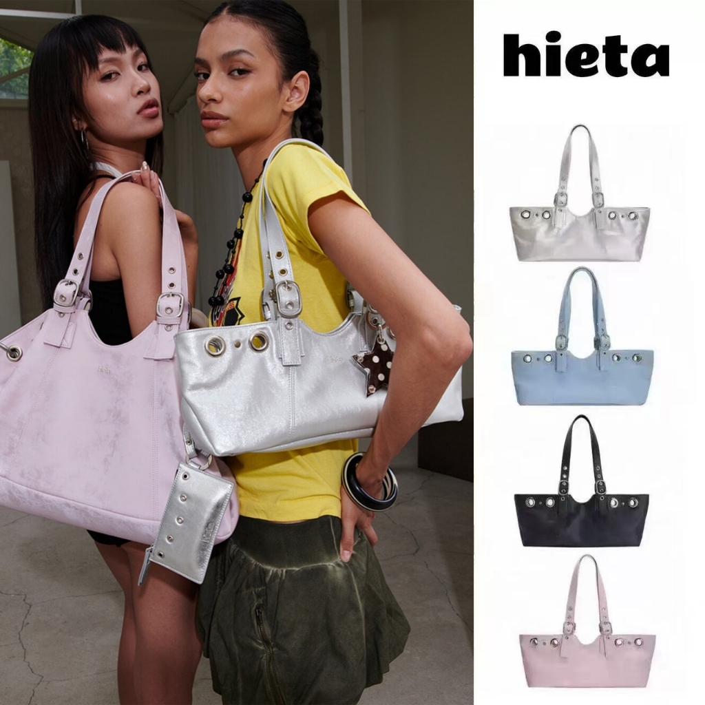 『 Bags🇰🇷 』✈️ Hieta Becky กระเป๋าหิ้วขนาดใหญ่ กระเป๋าสะพายเดี่ยว กระเป๋าสะพายข้าง วินเทจ วินเทจ สาวฮอต ลม
