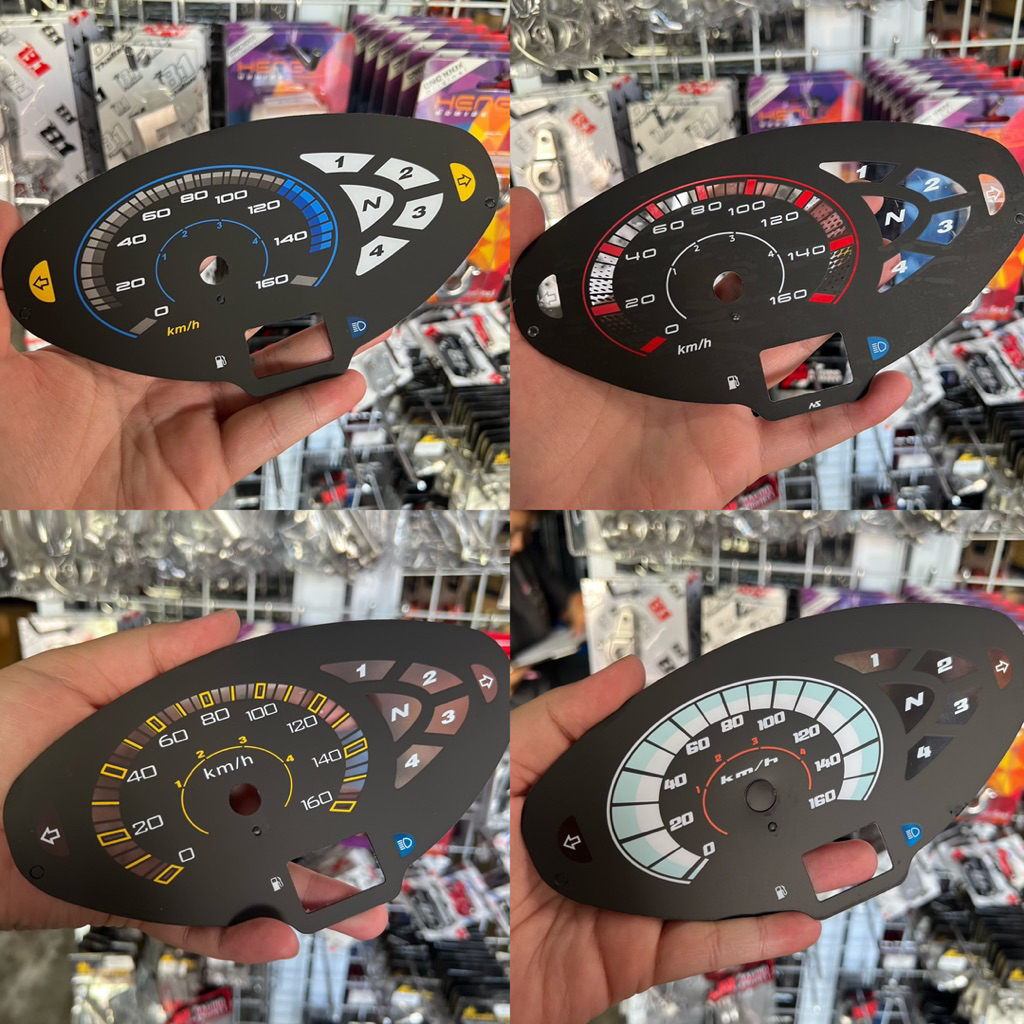 แผ่นไมล์ Wave 125S (รุ่นหัวเถิก / หัวแหลม) สตาร์ทมือ - งานสกรีนคมชัด **น๊อตหน้าไมล์1ตัว