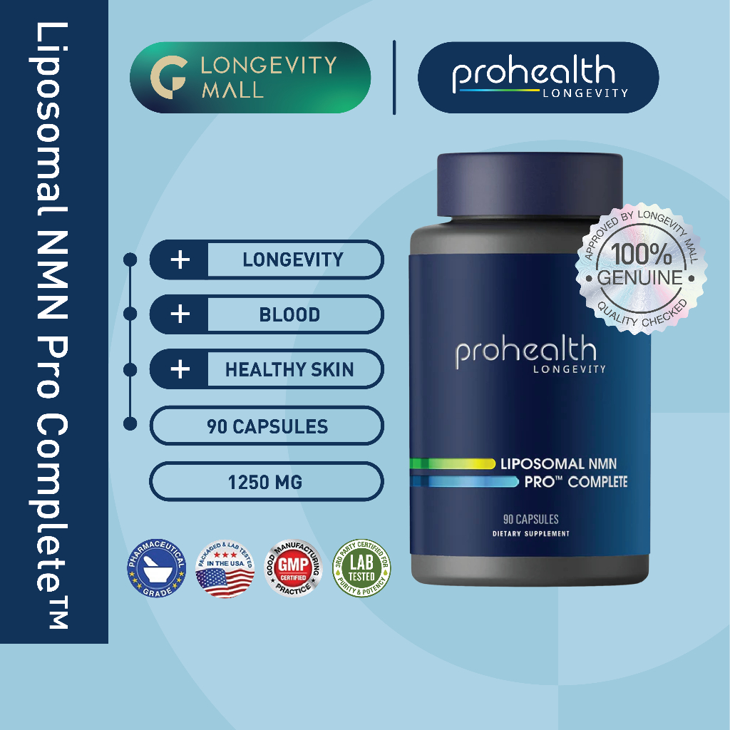 ProHealth Liposomal NMN Pro Complete™ - Lipo Uthever® NMN, Trans-Resveratrol, TMG, 90 capsules