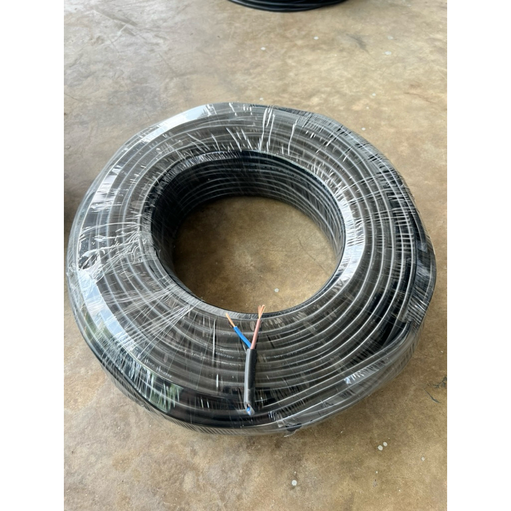 MT สาย ​2x1.5 100เมตร​ (VCTเก่า) สาย2ไส้อ่อน ทองแดงเต็ม หุ้มฉนวน2ชั้น สายไฟอ่อน