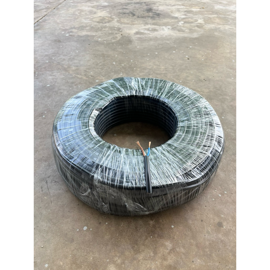 MT สายไฟ ​2x2.5 100เมตร​ (เทียบเท่าVCT มอก.รุ่นเก่า) สาย 2ไส้อ่อน ทองแดงเต็ม หุ้มฉนวน2ชั้น สายไฟอ่อน